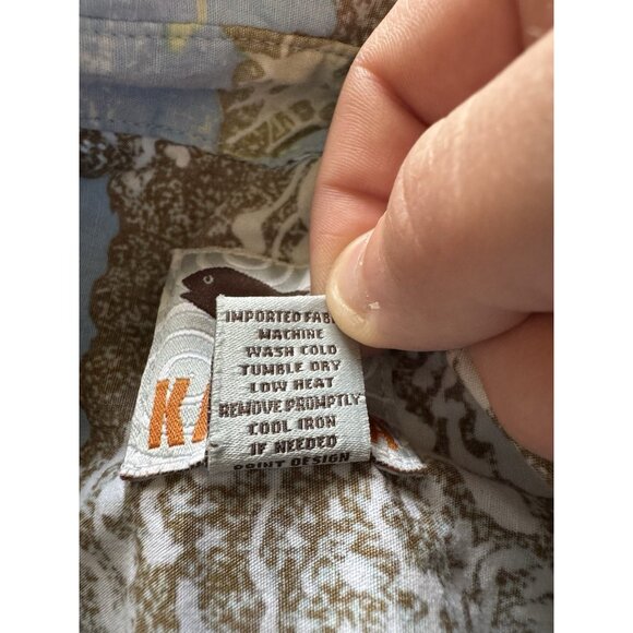 Kahala Hawaiian Shirt Boys Sz Large 10/12 Button Down Short Sleeve Fish - Picture 7 of 8